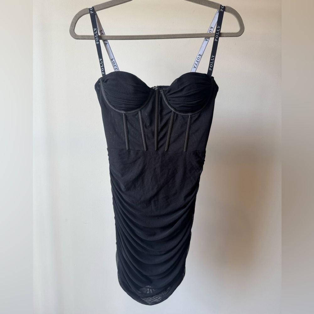 Oh Polly Overload Mesh Bodycon Corset Mini Dress